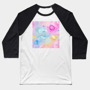 Abstract oil and water mix background Baseball T-Shirt